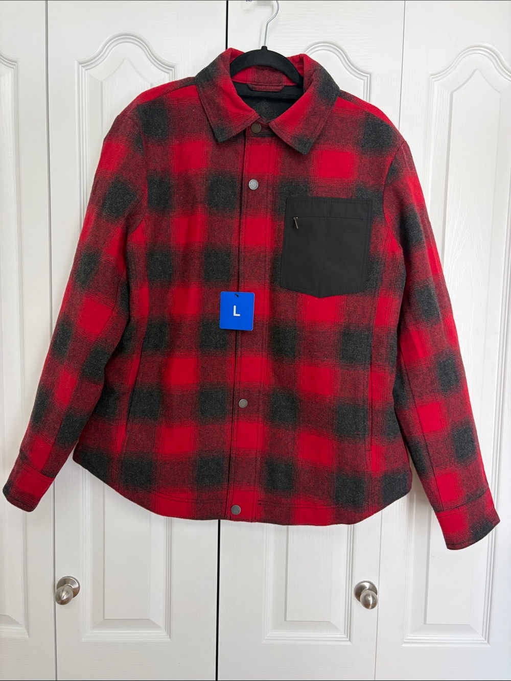Pendleton Conway Mount Hood Red & Black Buffalo Check Plaid Jacket L NWOT